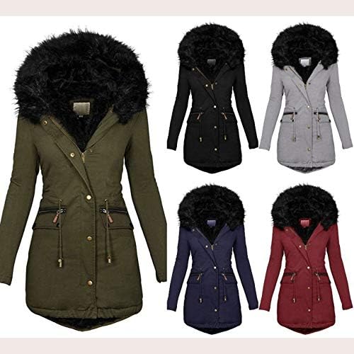 Случајни палта за жени Зима 2022 година Преголема јакна од пуфери, задебелен обложен палто руно топла надворешна облека со аспиратор за
