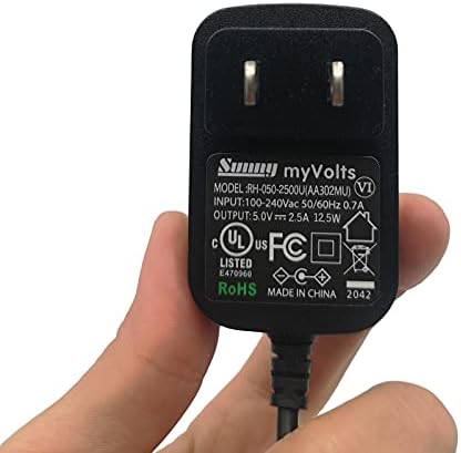MyVolts 5V адаптер за напојување компатибилен со/замена за музички плеер Sonos Zonebridge - американски приклучок