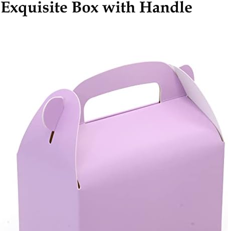 OLETX 30-пакет Виолетова забава Фаворит за третирање кутии, кутии за добра хартија, кутии за подароци со рачки. Совршено за виолетова