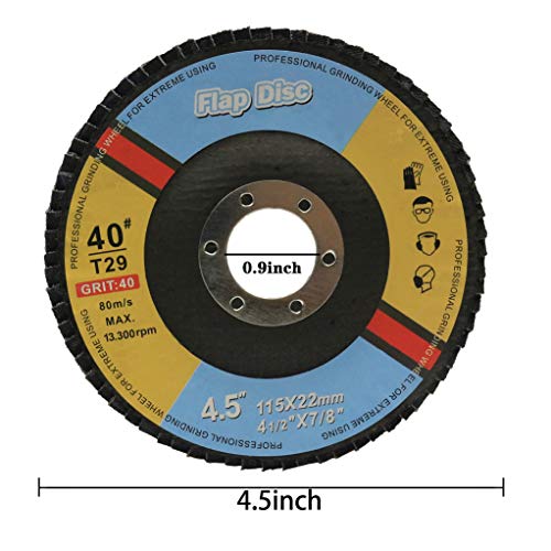 Flap Disc 40 Grit 4,5 x 7/8, T29 цирконија абразивно мелење тркало-10 пакет
