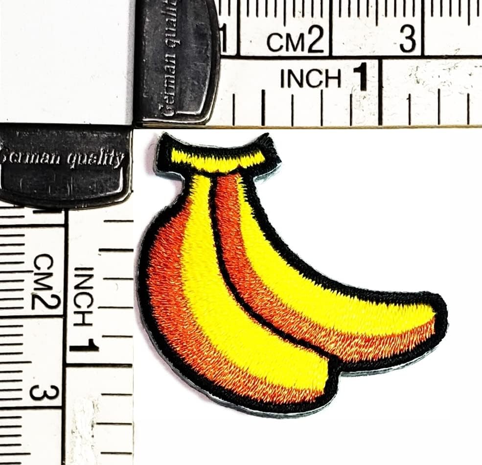 Кленплус 2 парчиња. Мини Банана Овошје Шие Железо На Везени Закрпи Овошје Храна Цртан Филм Мода Налепница Занает Проекти Додаток