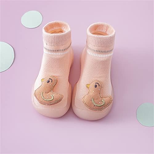 Дете деца новороденчиња новороденчиња девојчиња девојчиња чевли први пешаци симпатични цртани филмови Antislip чорапи подни чорапи