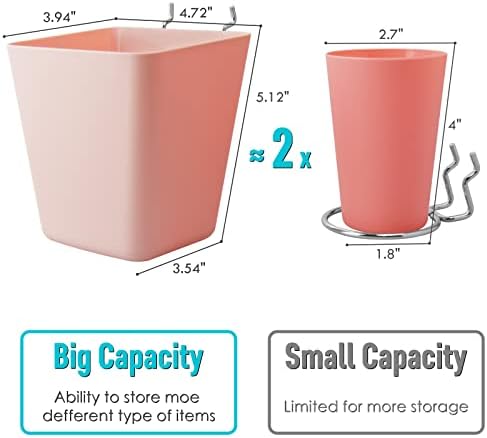 1/8 и 1/4 додатоци за штипки, 12 пакувања големи чаши за штипки за складирање на табли, за гаража работна површина/занаетчиска соба/канцеларија/игротека/домашна
