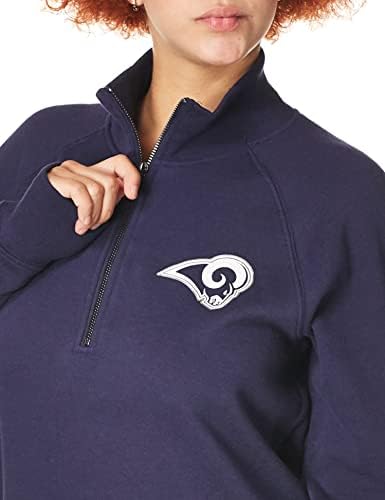 OTS NFL Лос Анџелес Рамс женски руно 1/4-zip фолија пуловер