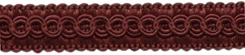 1/2 инчен бургундски основен трим украсен декоративен плетенка, стил 0050sg Боја: Руби - Е10, продаден од дворот