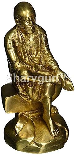 Sharvgun Brass Hindu Decor Индиски идол Ширди Саи Баба фигура скулптура