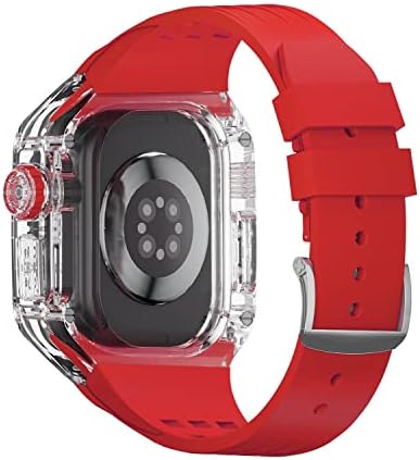 ЏТУС 49мм Транспарентен Случај За Apple Watch Ultra 49mm Пластични Кутии Силиконски Бенд Ивоч Серија Флуорорубер Ремен Модификација
