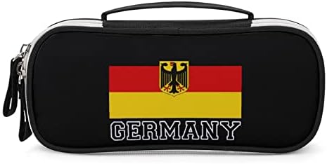 Германско знаме со молив торба со голема капацитет за канцелариски торбички со рачка преносна организатор на биро за торби за шминка