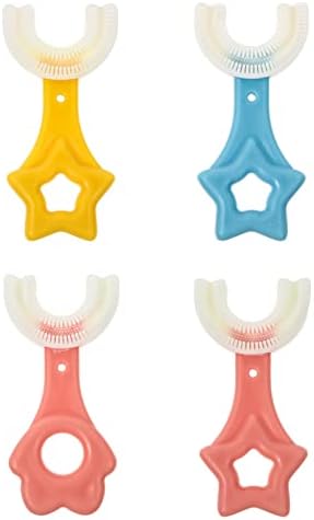 Исценета 12 парчиња Екстра електричен чистач со цртани филмови за деца ° Практичен облик на заби на заби, рачна дизајн, четки за заби за заби