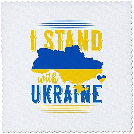 3дроза Стојам Со Украина Знаме Мапа И Срцето Цитат-Ватенка Квадрати