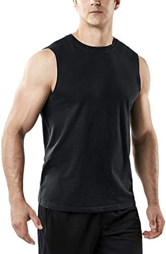 TSLA 1 или 3 пакувања на резервоарот без ракави за ракави, врвни кошули за атлетски мускули, врвови за вежбање со суво вклопување