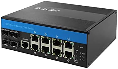 Оликом управуван прекинувач POE Giabit Ethernet 8 Port RJ45 со POE+ 4 порта SFP DIN Rail IP40 VLAN QoS STP/RSTP за употреба на отворено