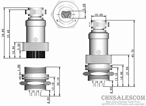 CHNsalescom 2 парчиња 4 Pin GX16-4P Приклучок Конектор На Машина За Заварување Контрола Линија Брз Спој