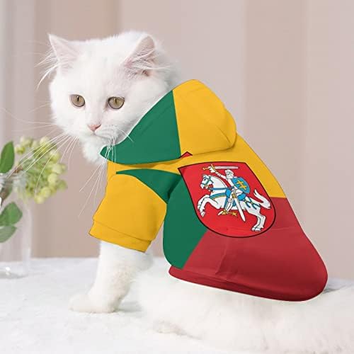 Ново знаме за литванија мачка со едно парче кошула трендовски костум за кучиња со додатоци за домашни миленици