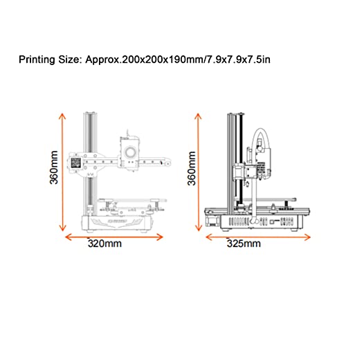 3Д печатач, мал 3Д печатач за откривање на материјал за пауза Висока прецизна XZ оски со двојна патека со 2,4in екран на допир во