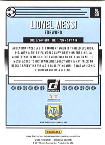 2018-19 Панини Донрус Фудбал 88 Лионел Меси Аргентина Официјален Панини 2018-2019 Фудбал Тргување Картичка