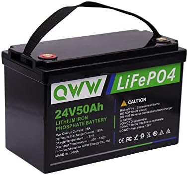 QWW 24V50AH LIFEPO4 Батерии, Одделение Б ќелија, погодна за повеќето комплети