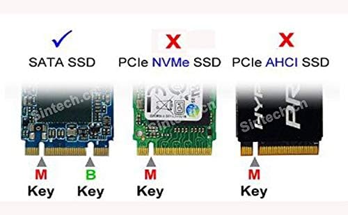Sintech NGFF M. 2 SSD SATA Адаптер Картичка СО USB 2.0 SATA Кабел