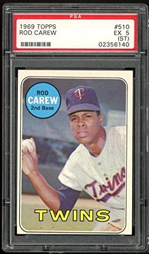 Rod Carew Card 1969 Topps #510 PSA 5 ул