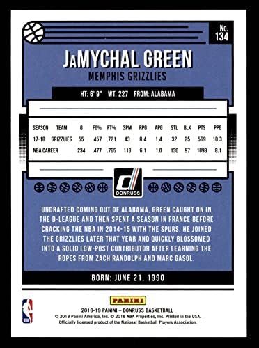 2018 Donruss # 134 Jamychal Green Memphis Grizzlies NM/Mt Grizzlies Alabama
