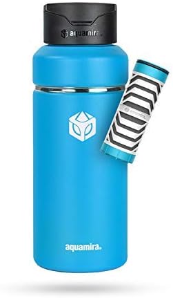 Aquamira Shift Филтрирано шише со вода со секојдневен филтер - изолиран и без БПА за пешачење, кампување, ранец, патување и подготвеност
