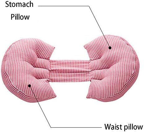 Перница за бременост LHH, странична перница за породилно спиење, поддршка со двојни клинови со капакот на перници, за тело, стомак,