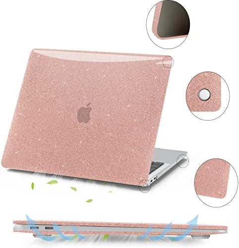 Anban компатибилен со MacBook Air 13 Inch Case 2022 2021 2020 2019 2018 Објавување A2337 M1 A2179 A1932 ID на допир, сјај мазна тврда заштитна