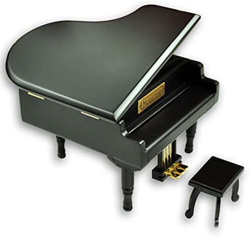 Binkegg Play [каков прекрасен свет] Црното дрвено гранд пијано ветер музичка кутија со музичко движење Санкио