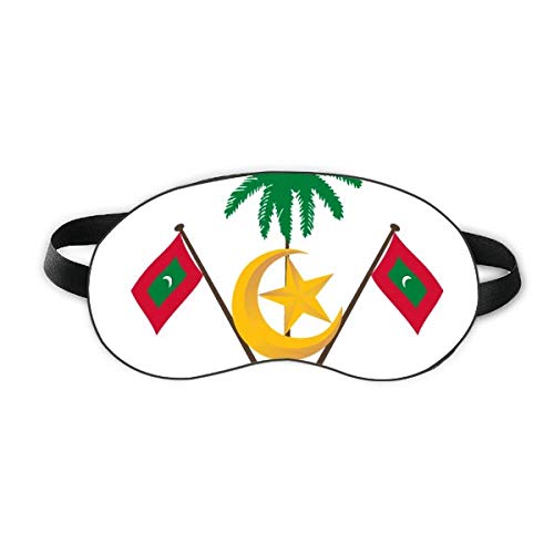 Национален амблем на Малдиви Азија, за спиење на очите, мека ноќно слепено покривка на сенка