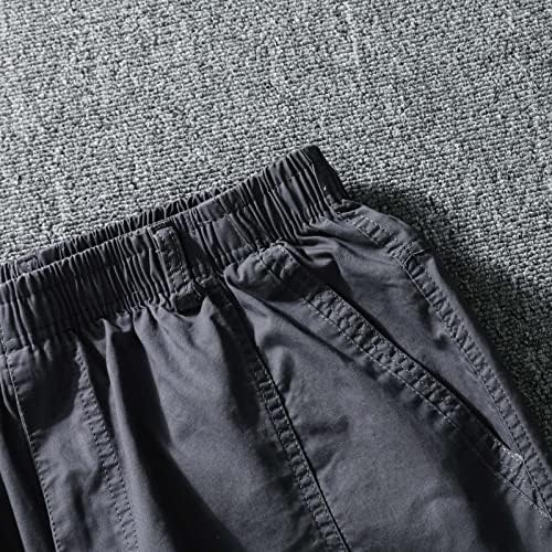 Менс мода обичен мулти џеб патент тока машки карго панталони на отворено панталони панталони за панталони