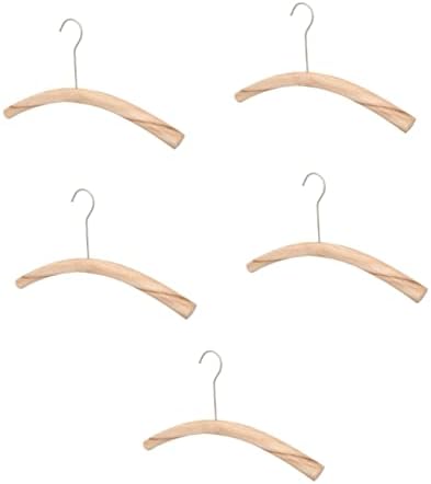 Cabilock 5 парчиња дрвена закачалка тешка облека, закачалка за закачалки за нелипки