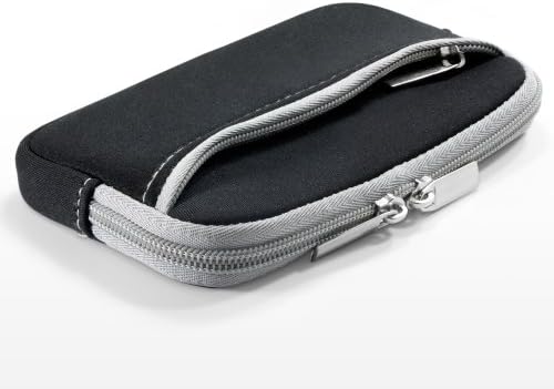 Кутија во Boxwave Компатибилен со LG K7 - мекото количество со џеб, мека торбичка Неопрена покриена ракав Зипер џеб за LG K7 - млаз црна
