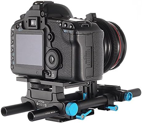FOTGA DP500 IIS 15mm Rod Rail Raig со база на сирење и поддршка на леќи од 15мм шипки за следење на фокус мат кутија филмска фотографија Канон Sony Pentax Fujifilm Olympus DSLR камери