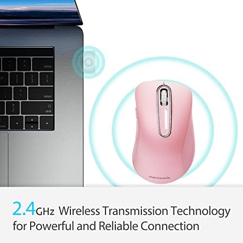 memzuoix 2.4 G Безжичен Глушец, Безжичен Компјутерски Глувци Безжичен Глушец За Лаптоп, Десктоп, КОМПЈУТЕР, Macbook-2 Пакет
