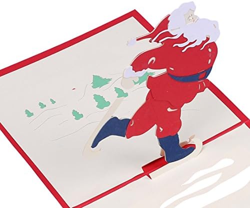 Bluboon 3D поздрави Божиќни картички Papercraft 7 пакет за одмор роденденски картички Подарок за подароци