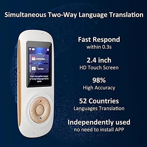SLNFXC Јазик Преведувач Уред 70 Јазици Паметен Џеб Преведувач Уред Пренослив Инстант WiFi/Жариште Гласовен Преведувач