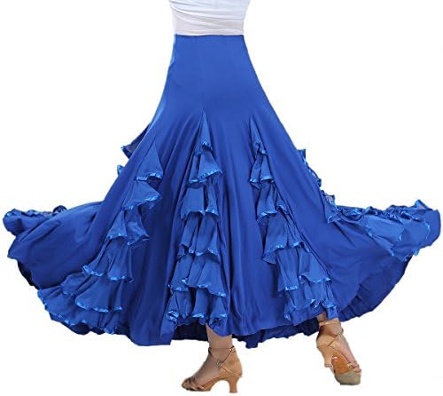 Белесто долго модерен модерни фламенко валцерски стандарден бал -танц, фенси тренинг здолниште
