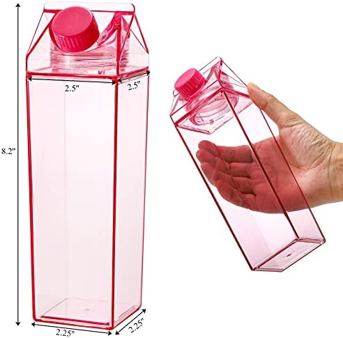 Yarlung сет од 6 пластични картони за млеко разнобојно шише со чиста вода, преносна млечна кутија од 17 мл, шише со сок од сок за кампување за