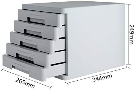 Кабинети за датотеки кутија за складирање на десктоп пластична фиока 5 -ти кат црна, сива