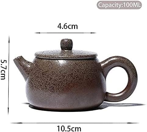 Канцелариски чајник чајник 100мл виолетова глинеста чајник ретро чај сад за убавина котел сурова руда рачно изработена чај од зиша