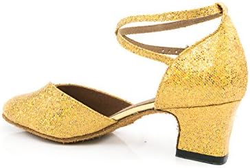Bluebell чевли рачно изработени женски салса салса свадбени натпревари за танцувачки чевли Атум 1,8 “