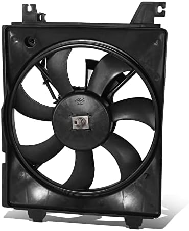 HY3113105 Фабрички стил на радијатор за ладење A/C кондензатор Собрание на вентилаторот компатибилен со Elantra 2001-2006, 12V, црно