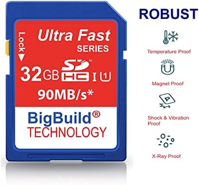 BigBuild Технологија 32gb Ултра Брз Sdhc 90mb / S Мемориска Картичка Компатибилна Со Никон CoolPix A10, A100, A300, A900, AW130, B500,