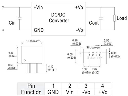 Конвертор на изолација DC-DC 5V до 5V-200MA B0505S-1W