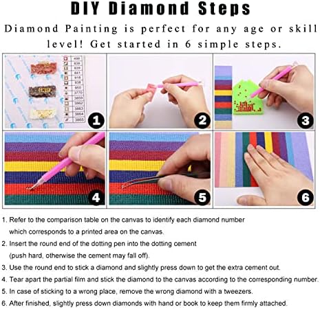 2 пакувања Дијамантска уметност за возрасни - комплети за сликање со дијаманти целосна квадратна вежба 5д дијамантска уметност домашна