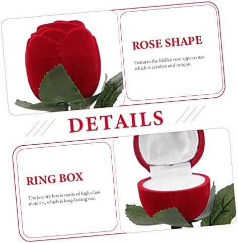 Angoily 2 парчиња држач ден на венец декоративен ангажман декор романтичен прстен деликатен матични подароци gulунили валентин девојка за