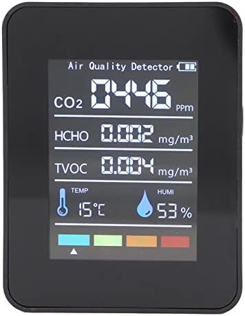 Монитор за квалитет на воздухот, чиста дисплеј широка апликација со голема точност јаглерод диоксид детектор ABS инфрацрвен широк