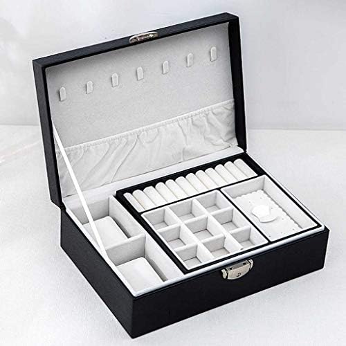 UXZDX CUJUX Ново Кутија За Складирање Накит Креативна Кожа Пренослива Повеќеслојна Кутија За Складирање Шминка Стп Кутија За Часовници
