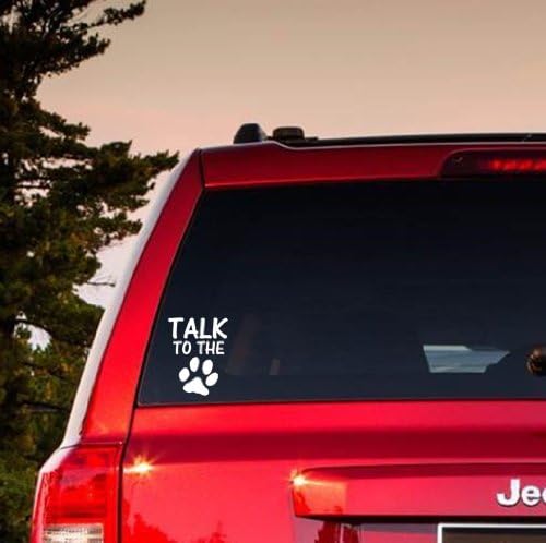 Разговарајте со налепницата за мачиња за кучиња од шепа кучиња за мачки за автомобили за автомобили SUV ван прозорец wallиден лаптоп