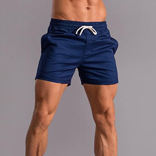 Мајки-ГJ Машки боди-билдинг Шорцеви за тренинзи кои работат со лесни атлетски кратки панталони за тренинзи со џеб